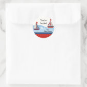 Zeilboot Baby shower Sticker (Tas)