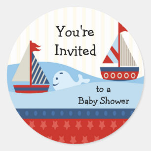 Zeilboot Baby shower Sticker