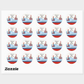 Zeilboot Baby shower Sticker (Vel)
