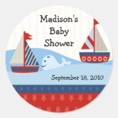 Zeilboot Baby shower Sticker (Voorkant)