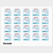 Zeilboot Baby shower Sticker (Vel)