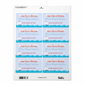 Zeilboot Baby shower Waterflesetiketten Etiket (Full Sheet)