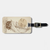  zeilboot bagagelabel (Voorkant horizontaal)