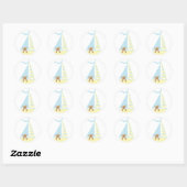 Zeilboot Beer Baby shower Stickers (Vel)