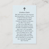 Zeilboot begrafenis gedenkteken Fotokaart Visitekaartje (Achterkant)