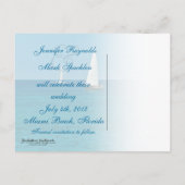 Zeilboot Bewaar de datum Aankondigingskaart (Achterkant)