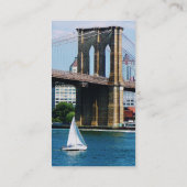 Zeilboot bij de Brooklyn Bridge Visitekaartje (Achterkant)