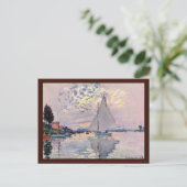 Zeilboot bij Le Petit-Gennevilliers door Claude Mo Briefkaart (Staand voorkant)