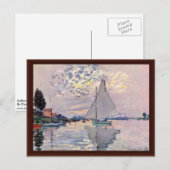 Zeilboot bij Le Petit-Gennevilliers door Claude Mo Briefkaart (Voorkant / Achterkant)