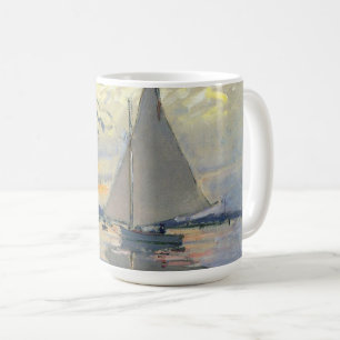 Zeilboot bij Le Petit-Gennevilliers door Claude Mo Koffiemok