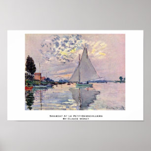 Zeilboot bij Le Petit-Gennevilliers door Claude Mo Poster
