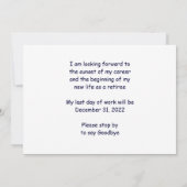 Zeilboot bij Oranje Sunset Pensioen Aankondiging (Achterkant)