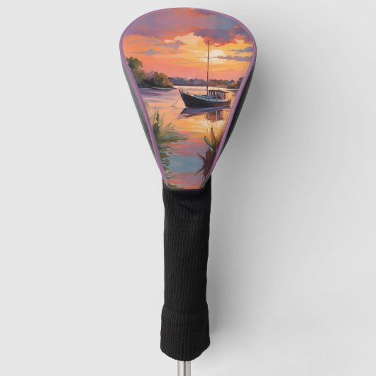 Zeilboot bij Sunrise Golfheadcover (Voorkant)