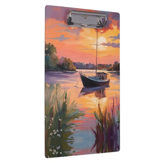 Zeilboot bij Sunrise Klembord (Rechts)