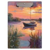 Zeilboot bij Sunrise Klembord (Voorkant)