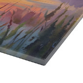 Zeilboot bij Sunrise Waterverf Art Snijplank (Hoek)