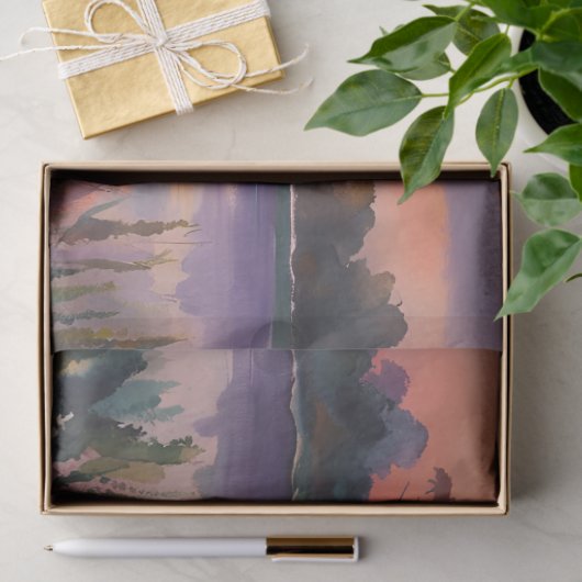 Zeilboot bij Sunrise Waterverf Art Tissuepapier (Geschenk)