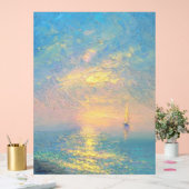Zeilboot bij zonsondergang acryl bord (Huwelijk)