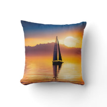 Zeilboot bij zonsondergang