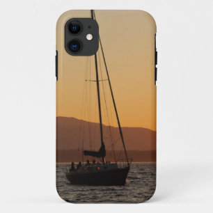 Zeilboot bij zonsondergang op de Puget Sound iPhone 11 Hoesje
