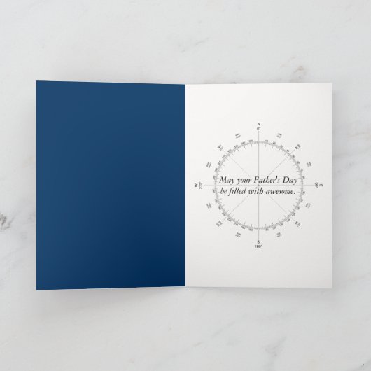 Zeilboot bij zonsondergang Vaderdag Kaart (Binnen)