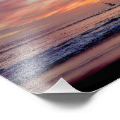 Zeilboot bij zonsondergang - Venice Beach, CA Foto Afdruk (Hoek)