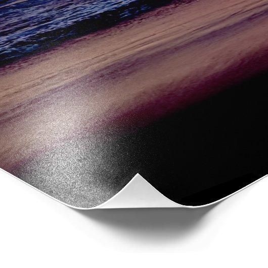 Zeilboot bij zonsondergang - Venice Beach, CA Foto Afdruk (Hoek)