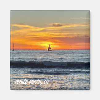 Zeilboot bij zonsondergang - Venice Beach, CA Magneet