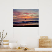 Zeilboot bij zonsondergang - Venice Beach, CA Poster (Keuken)