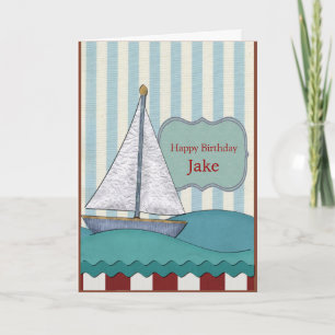 Zeilboot Birthday Kaart