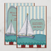 Zeilboot Birthday Kaart (Voorkant / Achterkant)