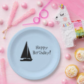 Zeilboot Birthday Papieren Bordje (Feest)