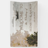 Zeilboot Bloemen Strand Bruiloft Banner (Verticaal)