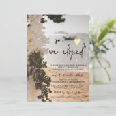 Zeilboot Bloemen Strand Bruiloft Elopement Kaart (Staand voorkant)