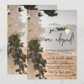 Zeilboot Bloemen Strand Bruiloft Elopement Kaart (Voorkant / Achterkant)