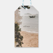 Zeilboot Bloemen Strand Cadeaulabel (Achterkant)