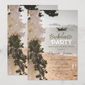 Zeilboot Bloemen Strand Glas Bachelorette Kaart (Voorkant / Achterkant)