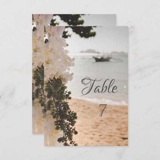 Zeilboot Bloemen Strand Kaart (Voorkant / Achterkant)