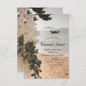 Zeilboot Bloemen Strand repetitie diner Kaart (Voorkant / Achterkant)