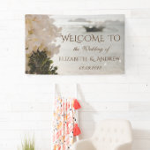 Zeilboot Bloemen Strand Trouwbanner Spandoek (Insitu)