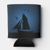 Zeilboot Blue Quote Blikjeskoeler (Achterkant)