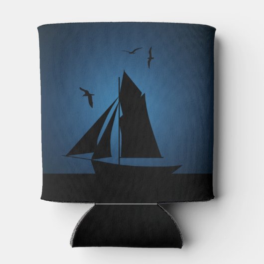 Zeilboot Blue Quote Blikjeskoeler (Achterkant)