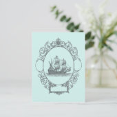  zeilboot Boy Pirate verjaardagsfeestje Briefkaart (Staand voorkant)