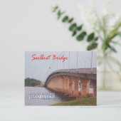 Zeilboot Bridge Grove Oklahoma ansichtkaart 2 Briefkaart (Staand voorkant)