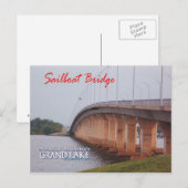 Zeilboot Bridge Grove Oklahoma ansichtkaart 2 Briefkaart (Voorkant / Achterkant)