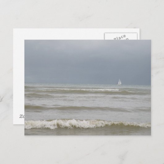 Zeilboot briefkaart (Voorkant / Achterkant)