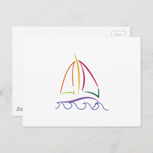 Zeilboot Briefkaart (Voorkant / Achterkant)