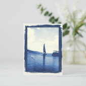 zeilboot briefkaart (Staand voorkant)