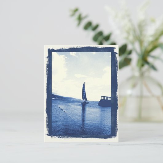 zeilboot briefkaart (Staand voorkant)