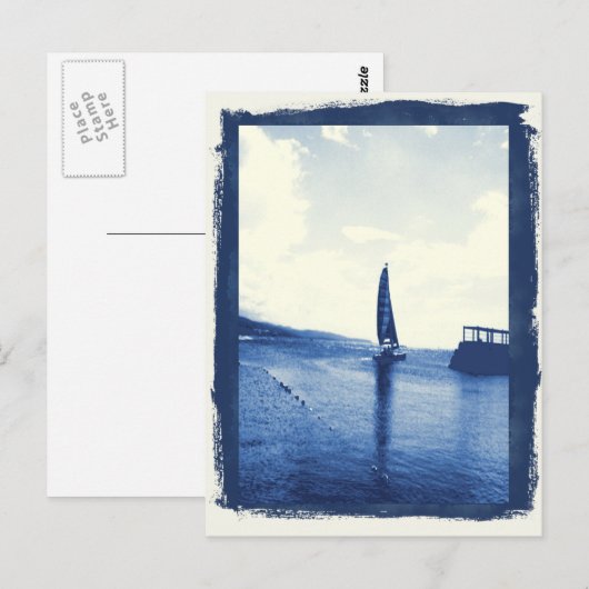 zeilboot briefkaart (Voorkant / Achterkant)